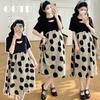 2026 Summer Short Sleeve Korean Maternity Dress: Stylish Patchwork, Loose Fit, Two-Piece Look, Trendy Belly Cover for Moms