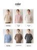 Women's Pure Cashmere Round Neck Sweater - Slimming Soft Knitwear for Autumn/Winter