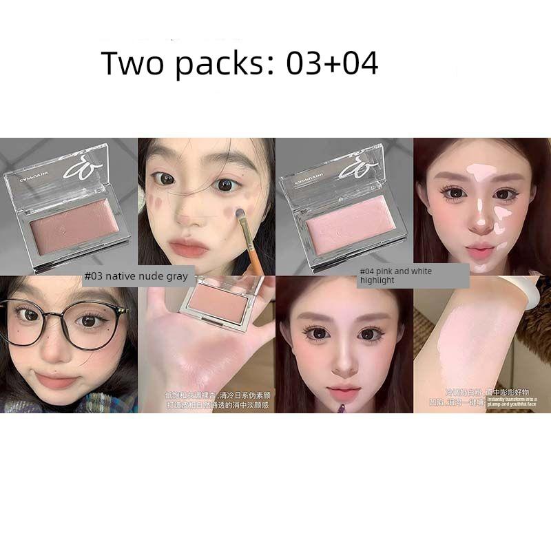 Powder-Like Concealer and Blush Two-In-One Cream, Long-Lasting and Non-Caking, Creating a Youthful Vibe, Daily Makeup for Students