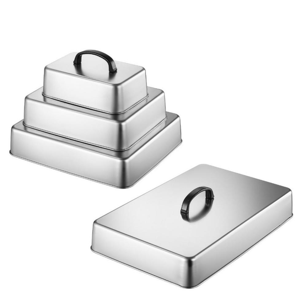 Stainless Steel Restaurant Cuisine Cover S/M/L/XL Rectangular Basting Cover  Cookware Accessories