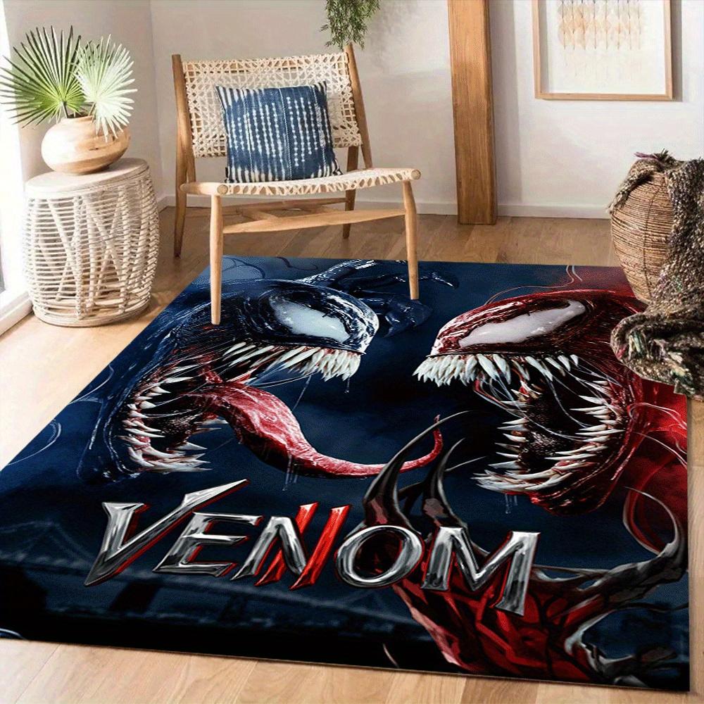 1pz Tappeto Area Tappeto Venom, Camera da Letto e Sala Giochi Durevole, Resistente alle Macchie e Facile da Pulire, Soggiorno