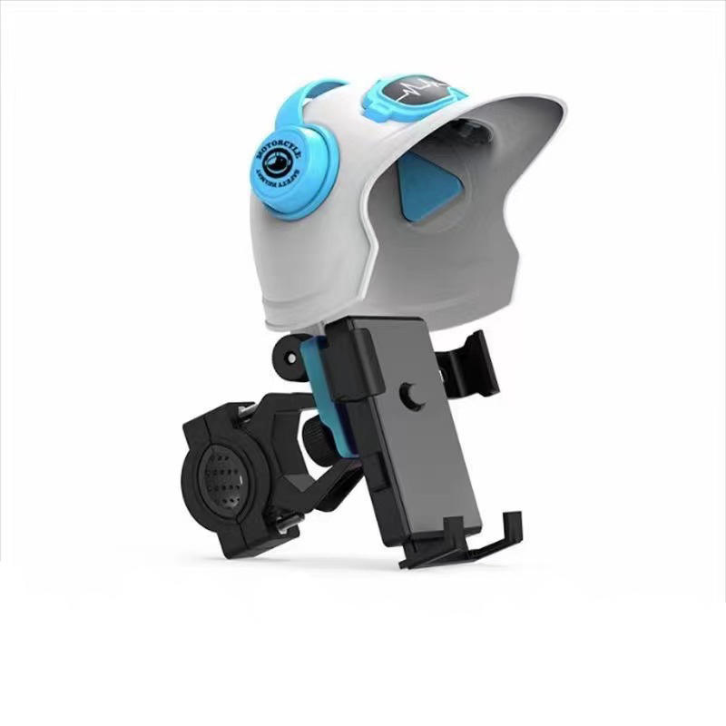 Handlebar Helmet Cell Phone Holder Self-driving Sun Resistant Phone Navigation Mount Bracket for Motorcycle Electric Vehicles Bicycle