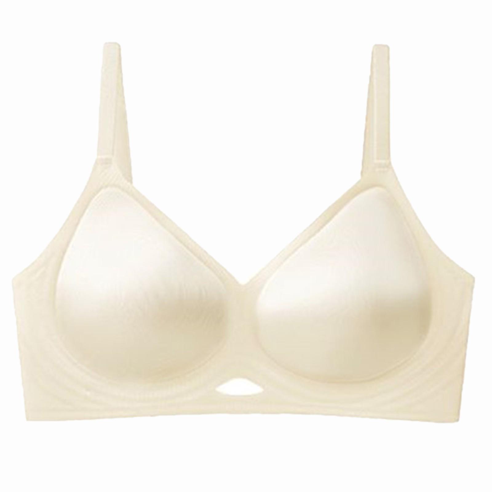 

Женское нижнее белье Мягкая поддержка Бесшовный бюстгальтер без косточек Собирающий Тонкая чашка Большого размера Бюстгальтер 34 белый