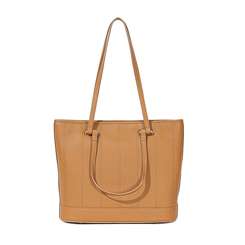 Large bag women's bag new trendy leather tote bag, first layer cowhide large-capacity commuter shoulder bag