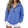 Women's Fashion Long Sleeve Zip Up Neck Sweatshirt Top