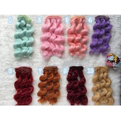15cm Schöne Mädchen Puppe Spielzeug DIY Perücke Lockiges Welliges Haar für Puppe BJD Zubehör