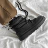 Winter velvet thickened snow boots thermal cotton shoes thick-soled black functional wind waterproof Martin boots