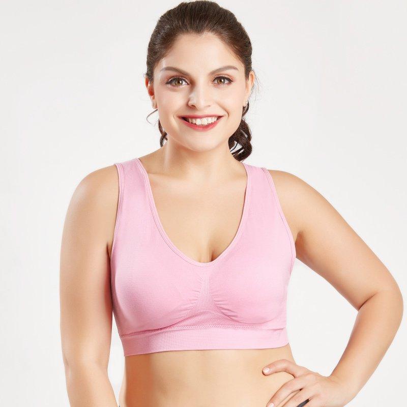 3pcs Lady Sport Yoga Fitness Bra Seamless Padded Underwear Back Smoothing Gym Workout  Wireless Push Up Brassiere Plus Size