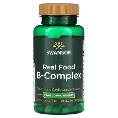 Swanson, Real Food B-Complex, 60 capsules végétariennes