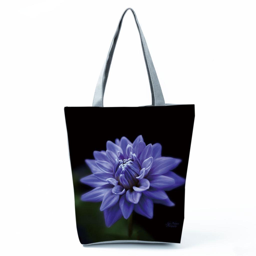High Capacity Shoulder Bag Shopping Bags Bright Colors Floral Print Handbag Casual Travel Multi Functional Beach Bag Commuting Tote Bag