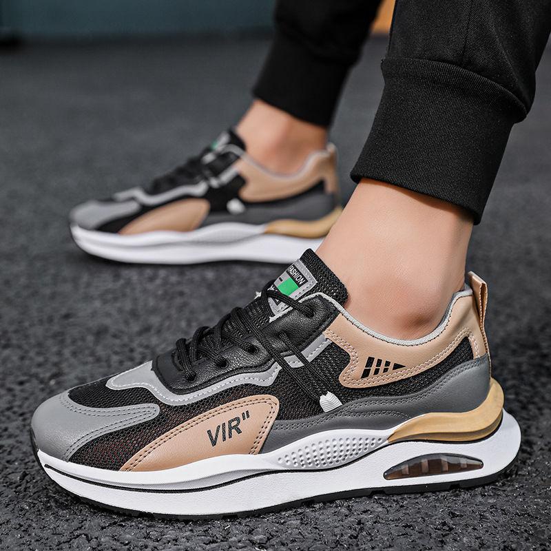

Autumn men s shoes summer breathable mesh 2024 new sports running casual height increase summer dad trendy shoes 44