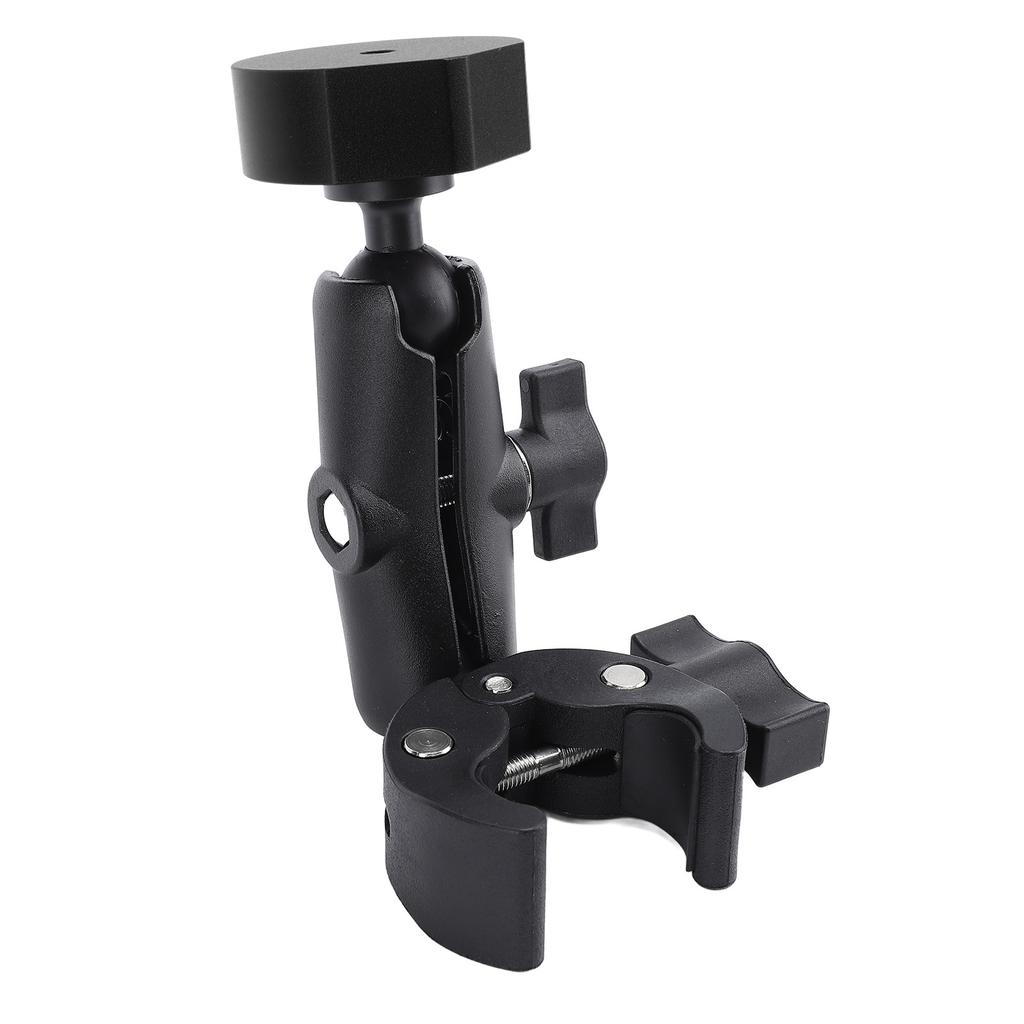 Rv Ladder Mount for Mini ABS Aluminum Alloy Multifunction Adjustable Clamp Mount for Pole RV Trailer Yacht Black