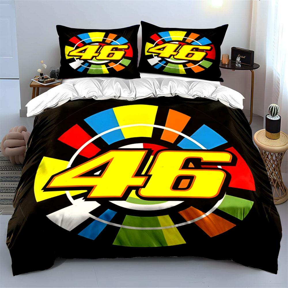 Number "46" with multicolor segments. Bedding sets Duvet cover sets Duvet covers Pillowcases(1 * Duvet Cover 2 * Pillowcases without duvet insert)