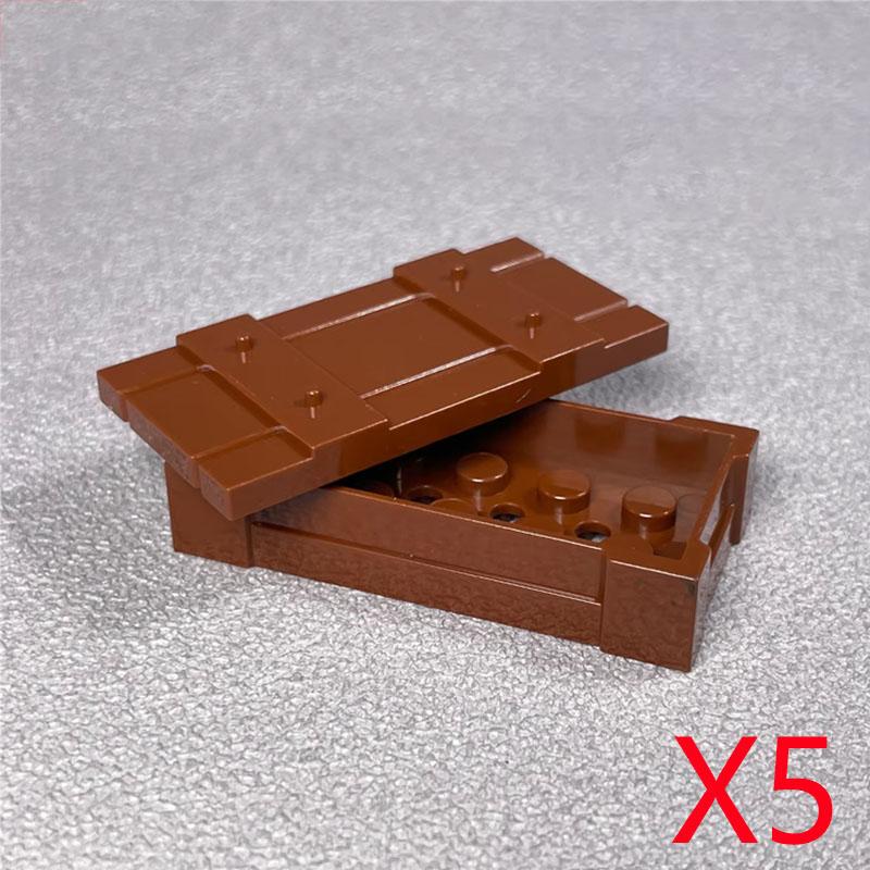 MOC City Scene Building Blocks Food Accessories Vegetable Fruit Shopping Cart Wine Bottle Toy