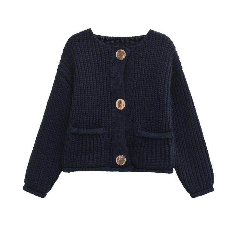 Araltay New Arrival Fashion Style Women's Clothing Fashion All-Match round Neck Long Sleeves Knitting Cardigan Outwear 5802111