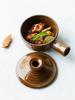 Casserole stew pot coarse pottery microwave small pot household claypot rice porridge high temperature soup pot with lid