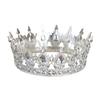 Women Crown Tiara Shiny Rhinestones Inlaid Queen Bridesmaids Crown Accessory for Wedding Halloween Birthday