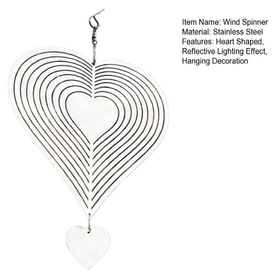 Stainless Steel Reflective Wind Spinners Outdoor Garden Decor Sparkly Wind Chime Yard Patio