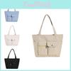 Fashionable Large Capacity Tote Bag For Women Stylish Winter Edition In Black And White