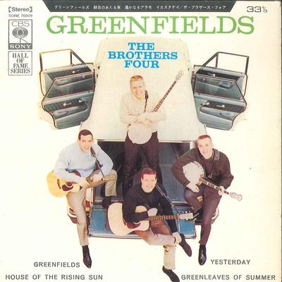 7-Zoll-Schallplatte BROTHERS FOUR - Greenfields / House Of The Rising S SONE70009 CBS SONY 1970 Japan Folk