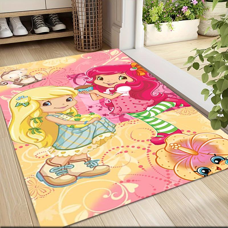 1Pc Strawberry Shortcake Fantasy Carpet Rug Customizable Soft Washable Antislip Home Living Room Sofa Mats Personalized Rug 0917256