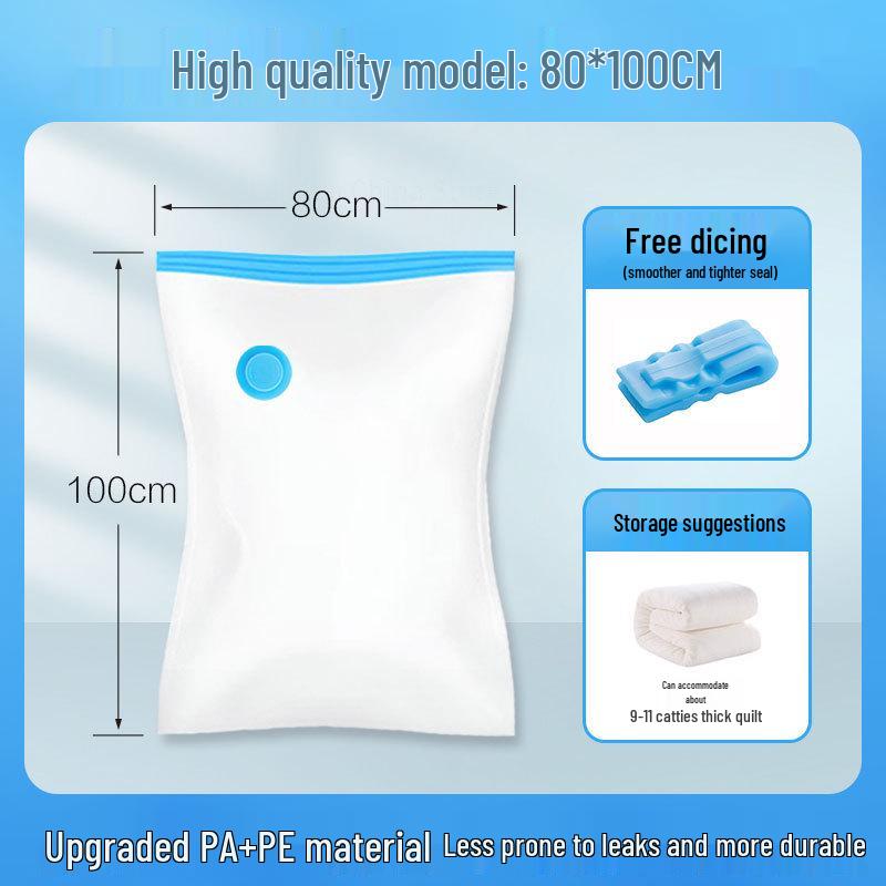 Vacuum Compression Storage Bag for Clothes, Quilts, and Pillows