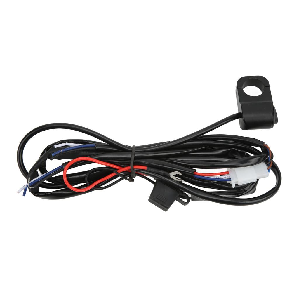 Motorcycle Handlebar Control Switch Waterproof LED Spotlight Switch Harness DC 12V for ATV Dirt