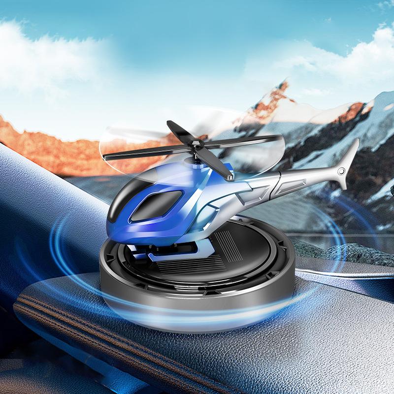 Solar Car Fragrance Helicopter Car Air Freshener Dashboard Ornaments Decor Interior Decoration Solar Rotating Aroma Diffuser