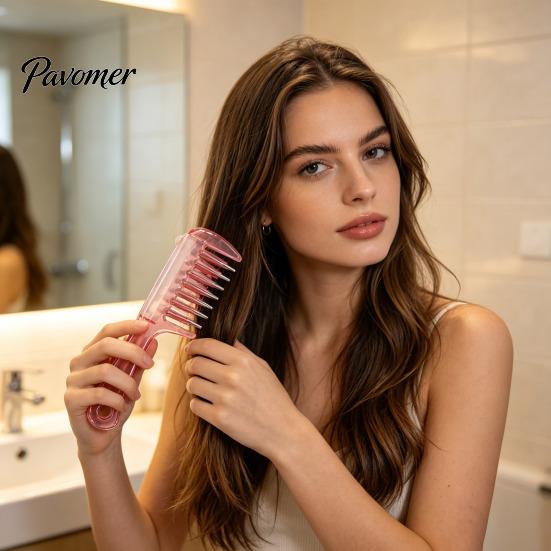 Hair Essence Applicator Oil Comb, Refillable Scalp for Growth & Easy Clean Massager Massage, Minoxidil Roller Ball Comb Men Women Essential Brush