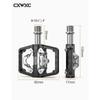 CXWXC Bicycle Binding Pedals, Single-Sided Flat Pedals, Non-Slip Aluminum, Durable, with Cleats, Black (CX-160)