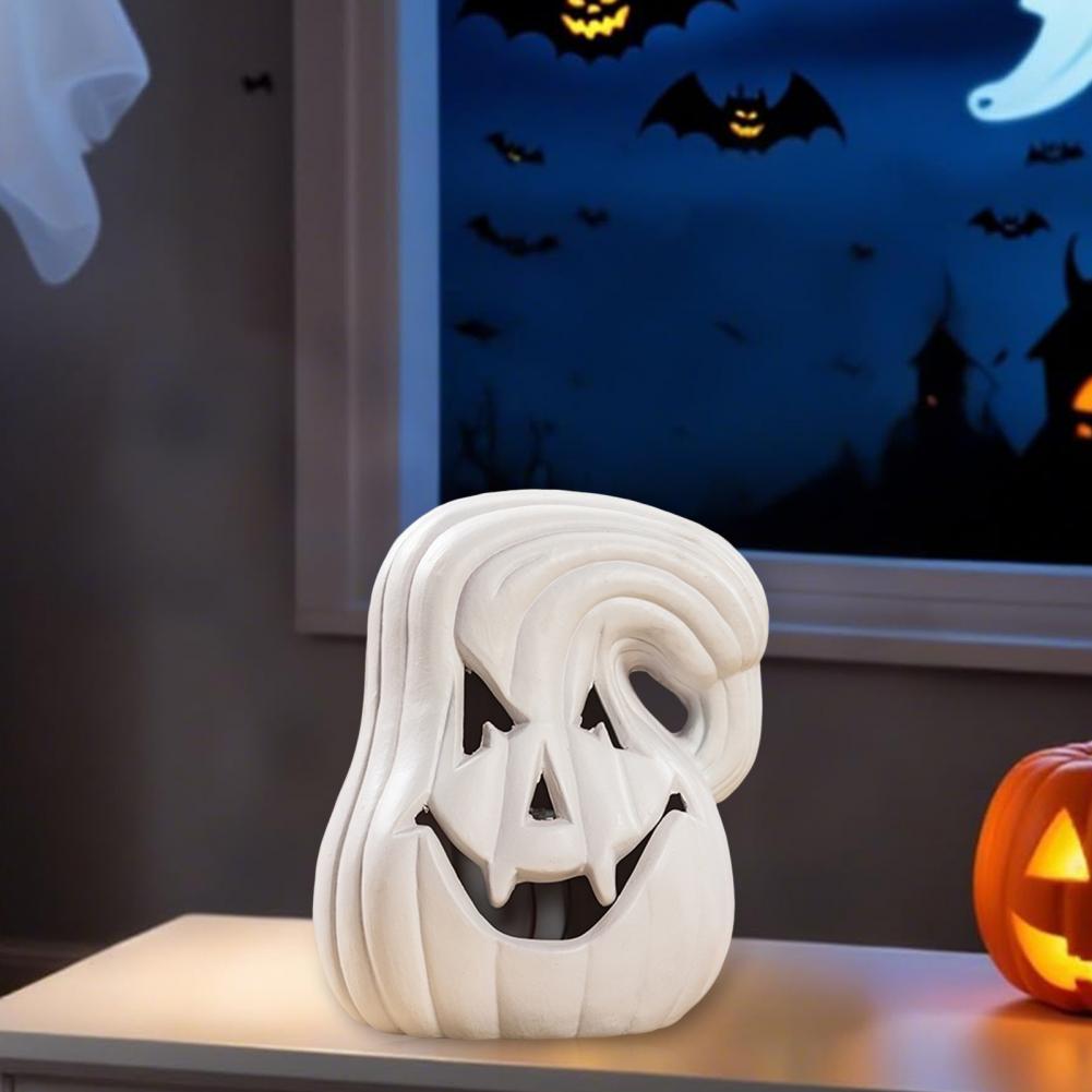 Halloween Pumpkin Lantern Festive Halloween Decoration Led Pumpkin Statue Handmade Lantern Set for Halloween Home Decor