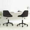 Day and Night - Day and Night Swivel Dining Chairs 2 Pcs Black Velvet