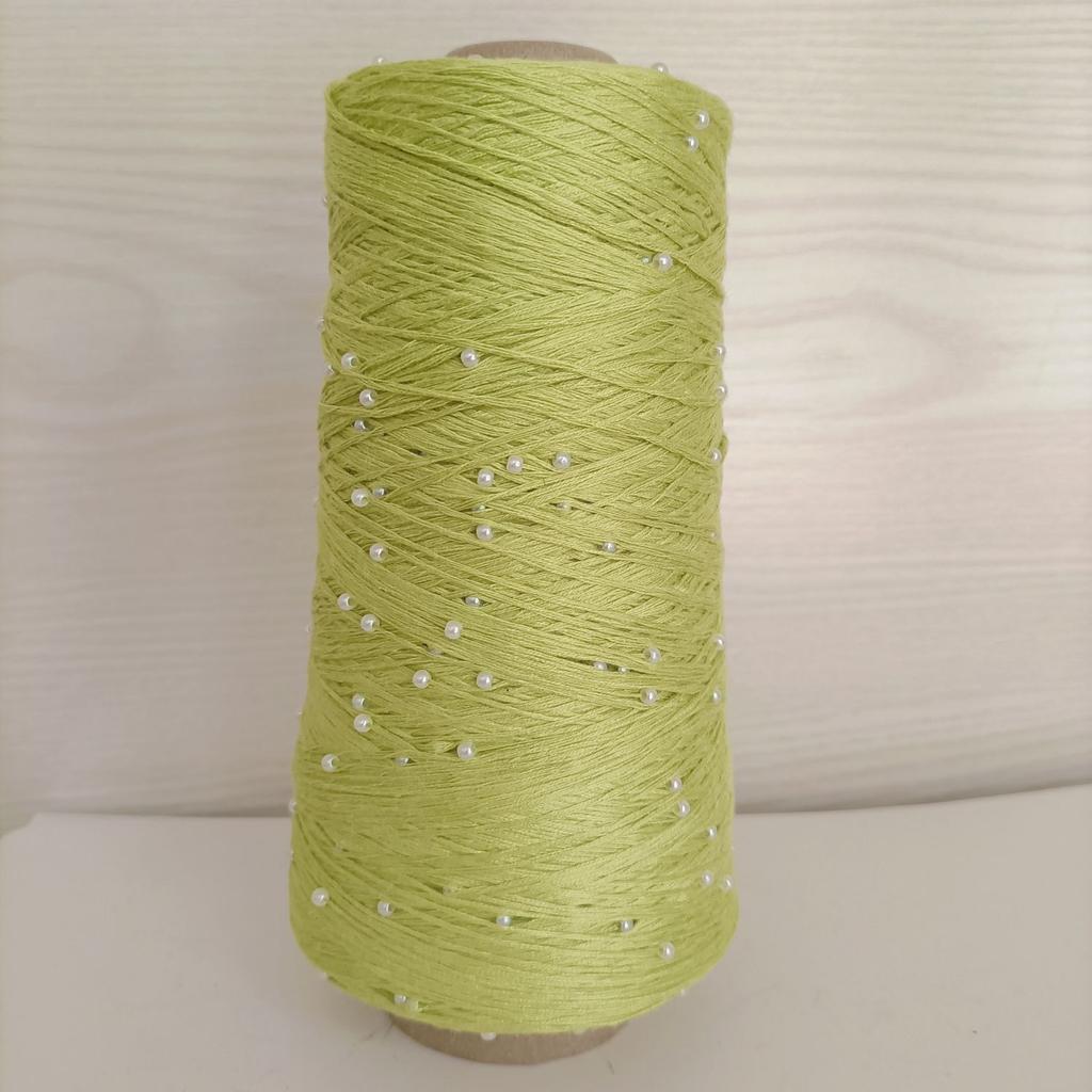 350g 70% CottonSoft Crochet Hand Pearl Beaded Yarn Lace 6# Hand-Knitted Thread For Summer Knitting Sweaters Hats Scarves Luxury