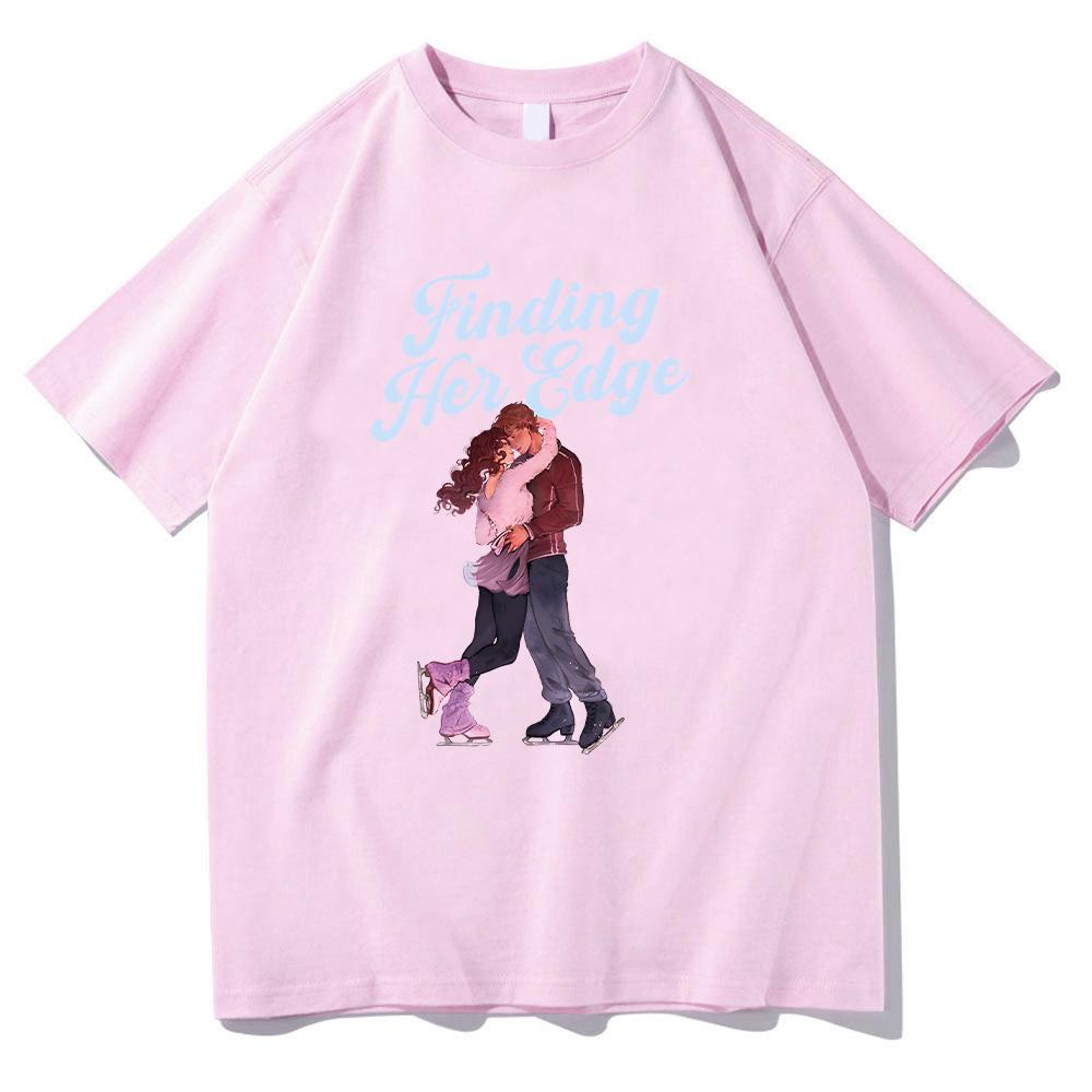 Finding Her Edge fashion new Print T Shirts High Quality 100%Cotton Couple Clothes Women Men Aesthetic Casual Short Sleeve T-shirt anime tops