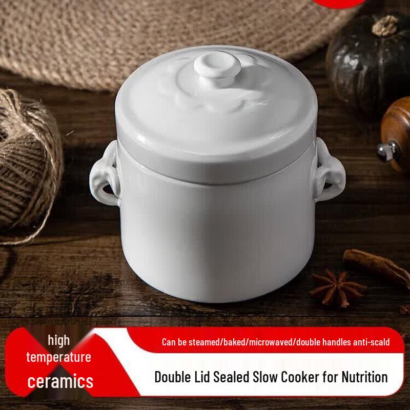 MAXCOOK Little Elephant Ceramic Double-Boiler Stew Pot