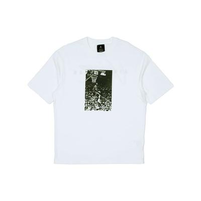 Camiseta Masculina Manga Curta Gola Careca Esportiva Estampa Reverse Dunk Tops Brancos CZ1458-100