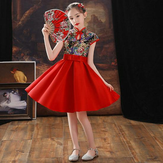 Girls' Fashionable Princess Gown - Puffy Trailing Evening Dress for Catwalk, Party, or Piano Performance