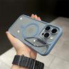 Magnetic Lens Metal Ring Stand Phone Case For IPhone 13 11 12 14 15 Pro Max Lens Glass Film Protection Transparent Magsafe Cover