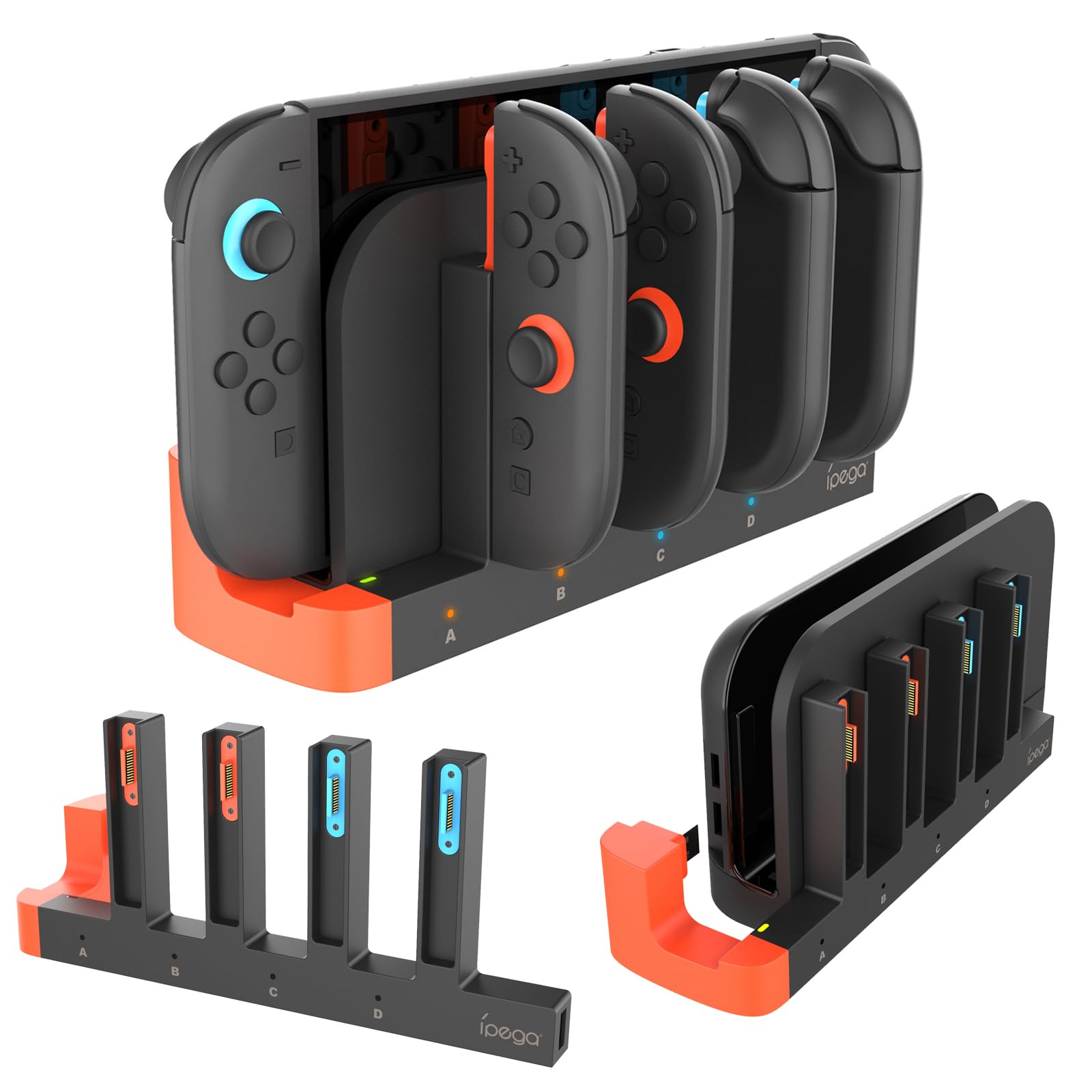 

Tomistan Charging Stand for Switch 2 2 Magnetic Compatible with 2 Charges 4 Controllers Fast Charges 2 Includes LED Charging Indicator and Joy-Con