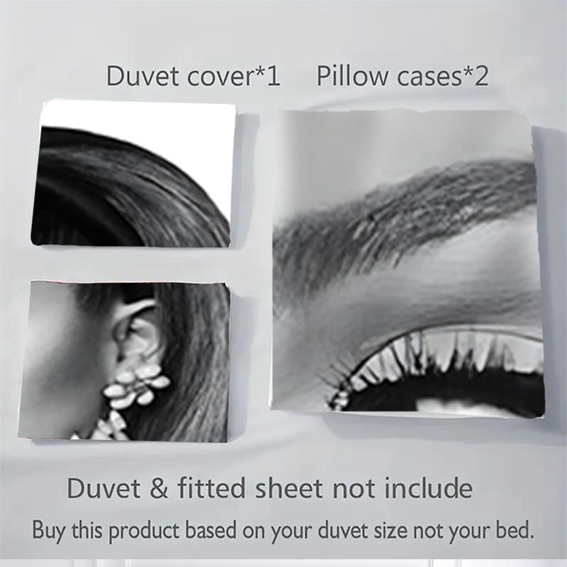 3Pcs Elegant Beauty Black White Bedding Sets For All Sizes New 3D Printed Bed Cover Comforter Duvet Cover Pillowcase Bedroom Decoration