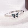 2025 Sweet Butterfly Couple Rings - Simple Epoxy Forest Style