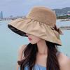Sunscreen Hat Summer Female Sunshade UV Protection Empty Top Vinyl Shell Hat Large Brim Sunshade Face Outdoor Cycling Hat