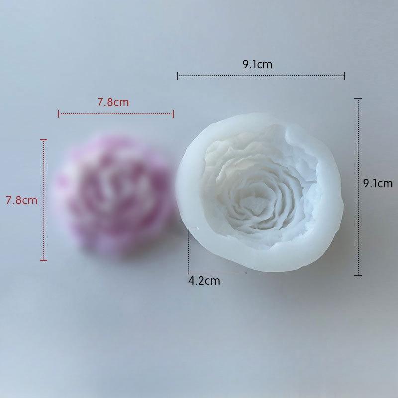 3D Large Peony Silicone Candle Mold DIY Handmade Creative Flower Aromatherapy Plaster Resin Soap Making Supplies Kit Home Gifts