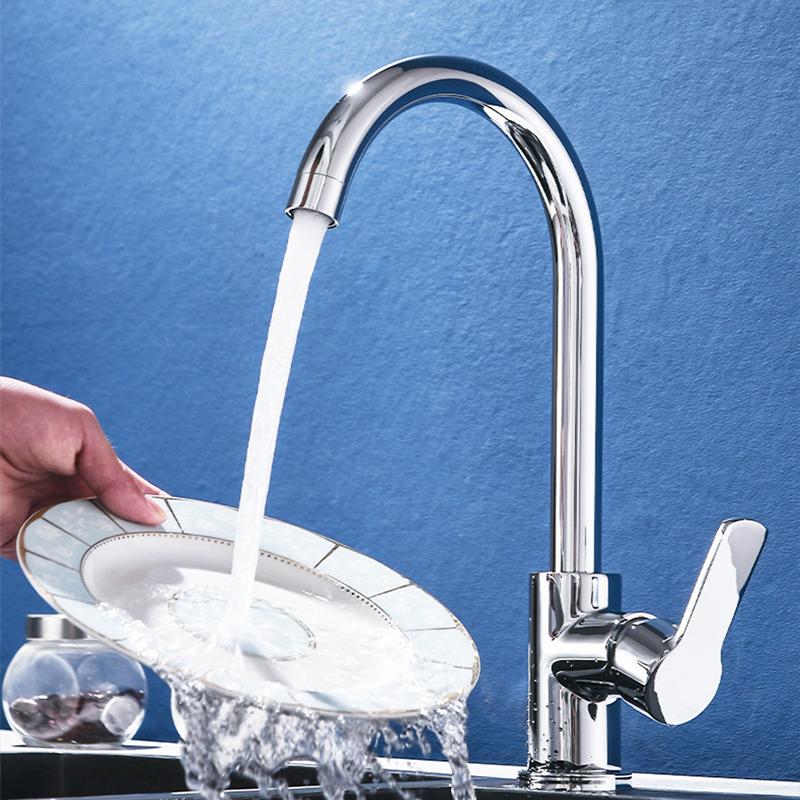 Kitchen Sink Faucet Household Splash-proof Boosting Hot And Cold Faucet Hot And Cold Vegetable Wash Basin Dishwashing Pool Sink