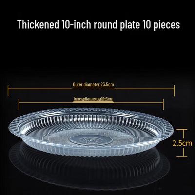ZLIII 10-inch Extra Thick Disposable Round Plastic Plates, 10-Pack