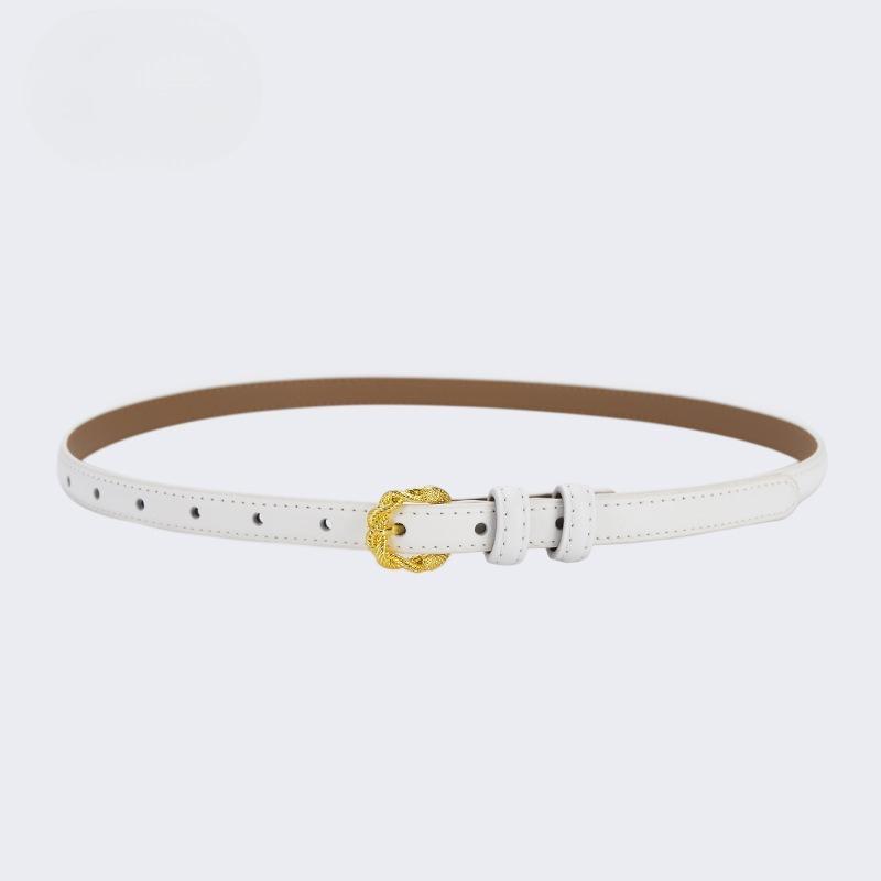 Small Belt Women's Jeans New Belt Women's Belt Summer Versatile Fine Retro Pin Buckle Belt Narrow Decoration