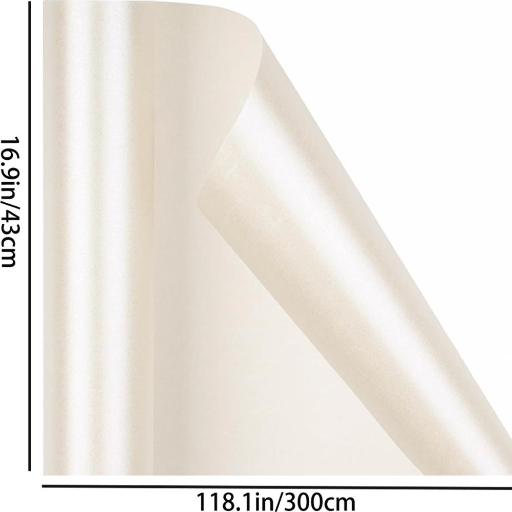 1roll White Matte Wrapping Paper Gift Wrapping Paper Pearlescent Milky White Packaging Birthday Wrapping Paper,Christmas Decorat