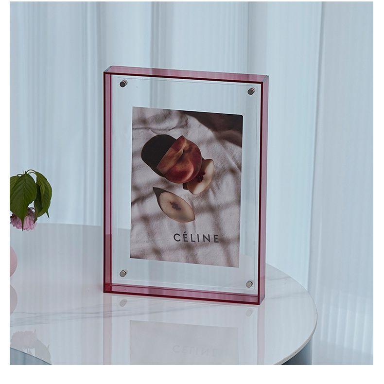 Acrylic Translucent Photo Frame for Ambient Pendulum, Wall Decoration, Hollow Picture Frame for Wedding Photo, ID Photo,Painting