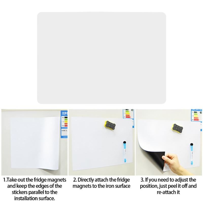 A3 A4 Magnetic Dry Erases Board for Refrigerator Fridge Magnetic Whiteboard with Markers Erasers Easy to Write and Clean