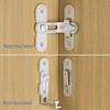 No-Drill Right Angle Door Latch - Stainless Steel Surface-Mounted Lock Bolt for Sliding and House Doors